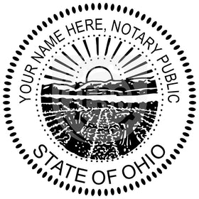 Ohio Round Notary Stamp Imprint Example