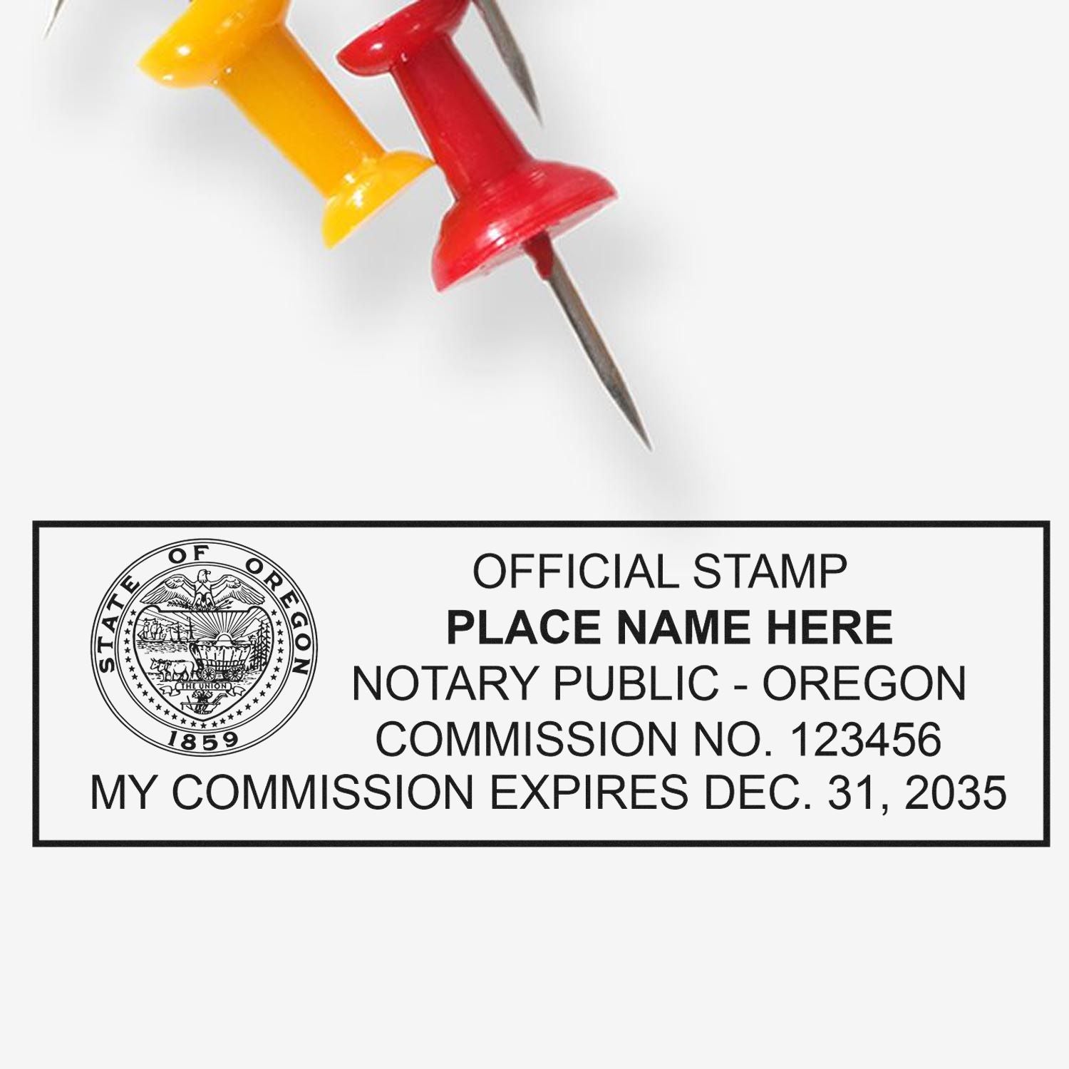Rectangular Self Inking Oregon Notary Stamp and Oregon Notary Soft Seal