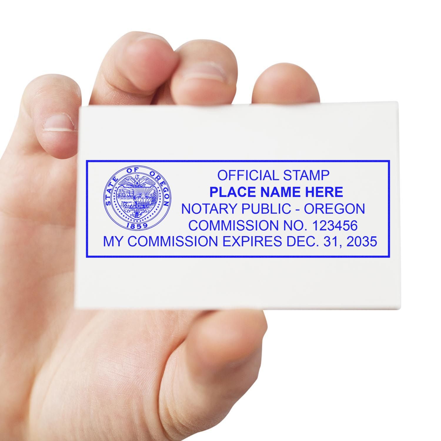 Oregon Rectangular Slim Notary Stamp and Seal Kit