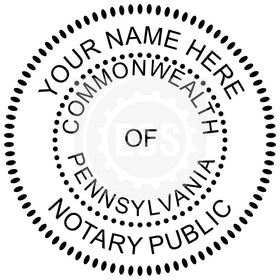 Pennsylvania Round Notary Stamp Imprint Example
