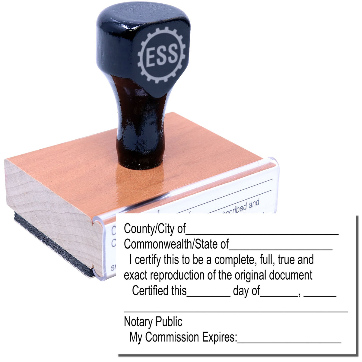 Regular Notary Certified Copy Stamp