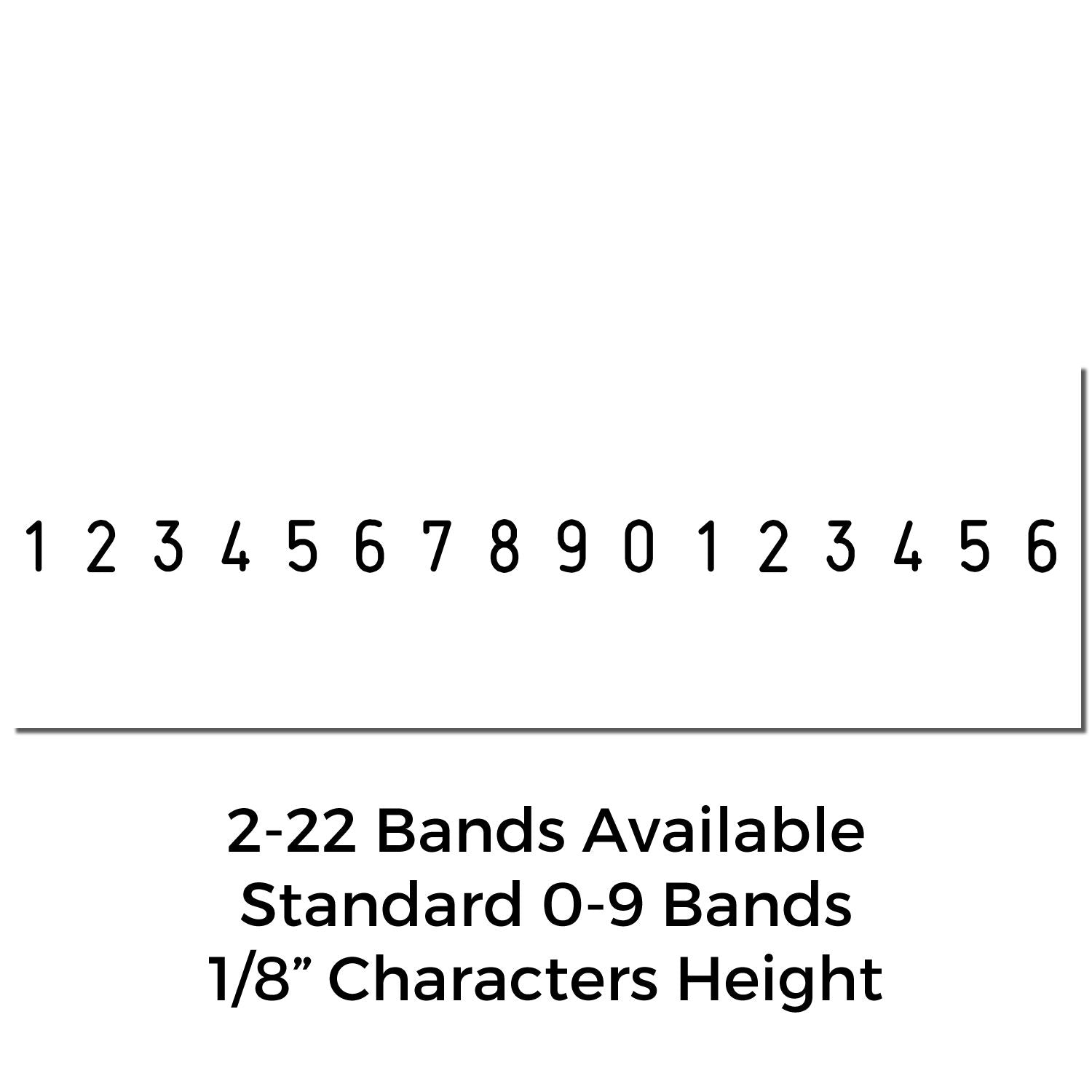 Regular Line Number Stamp 1/8 Character Size