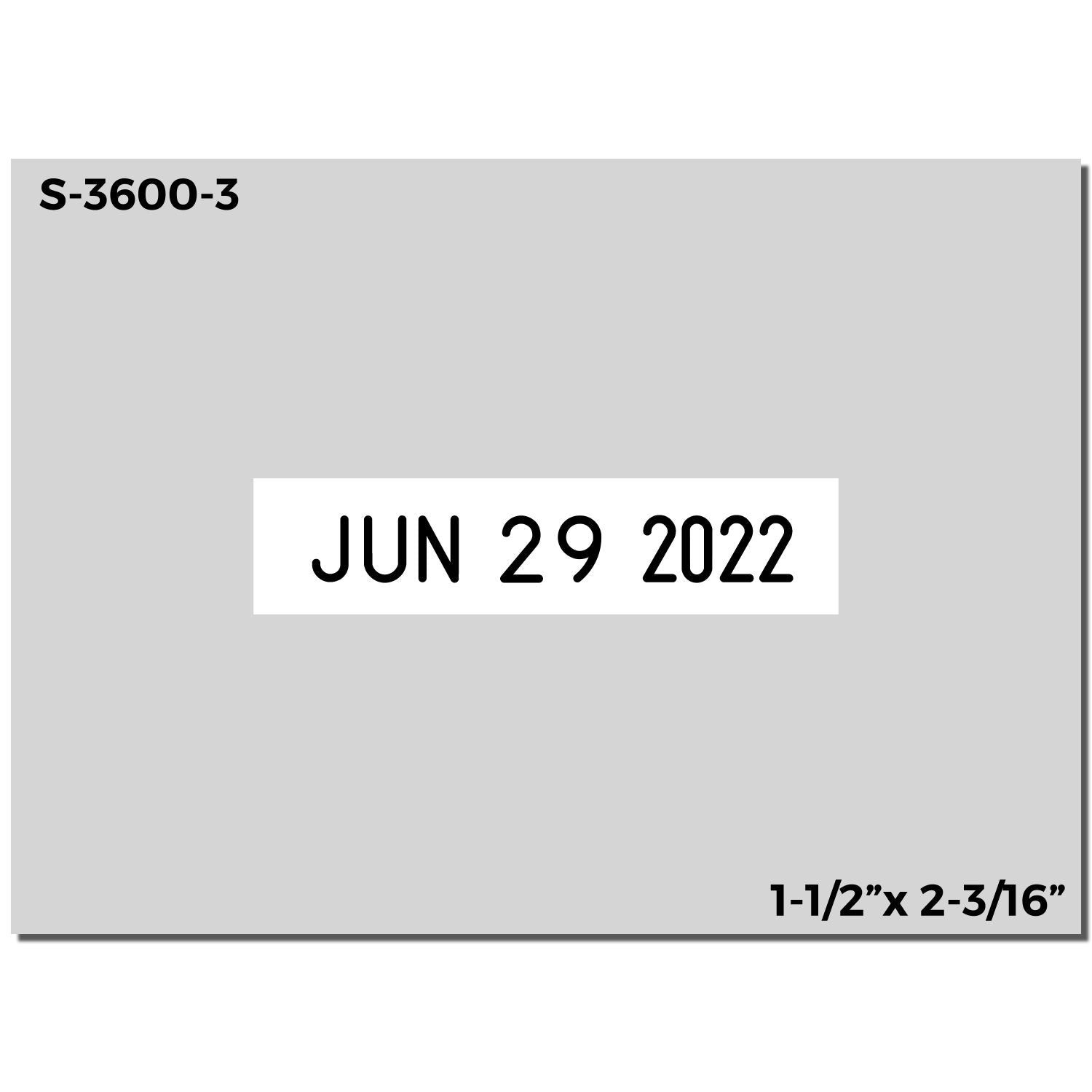 Shiny Die Plate Date Stamp 1-1/2 x 2-3/16