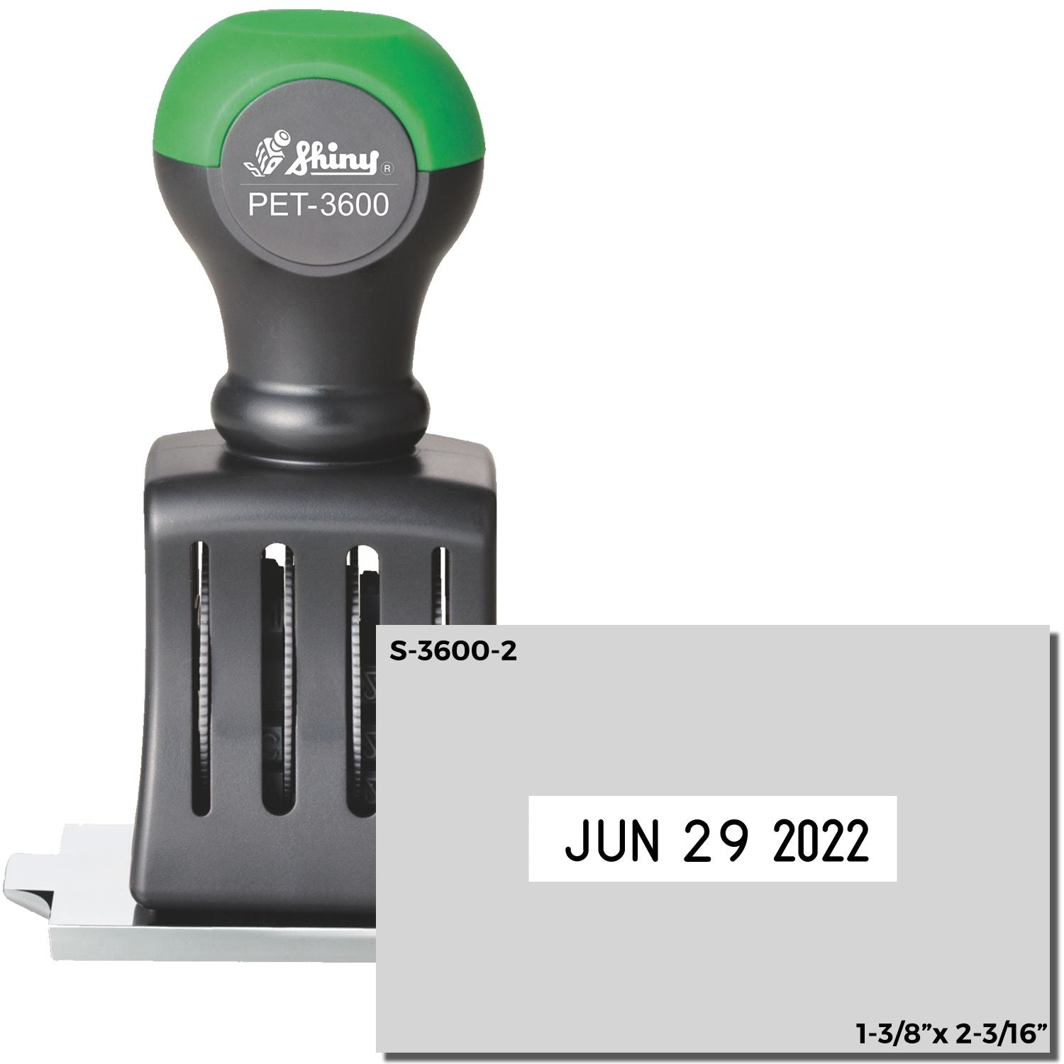 Shiny Die Plate Date Stamp 1-3/8 x 2-3/16