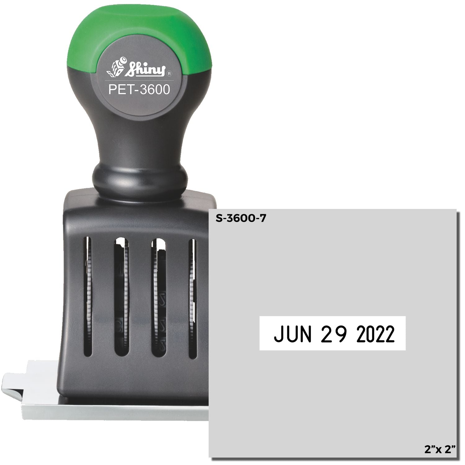 Shiny Die Plate Date Stamp 2 x 2