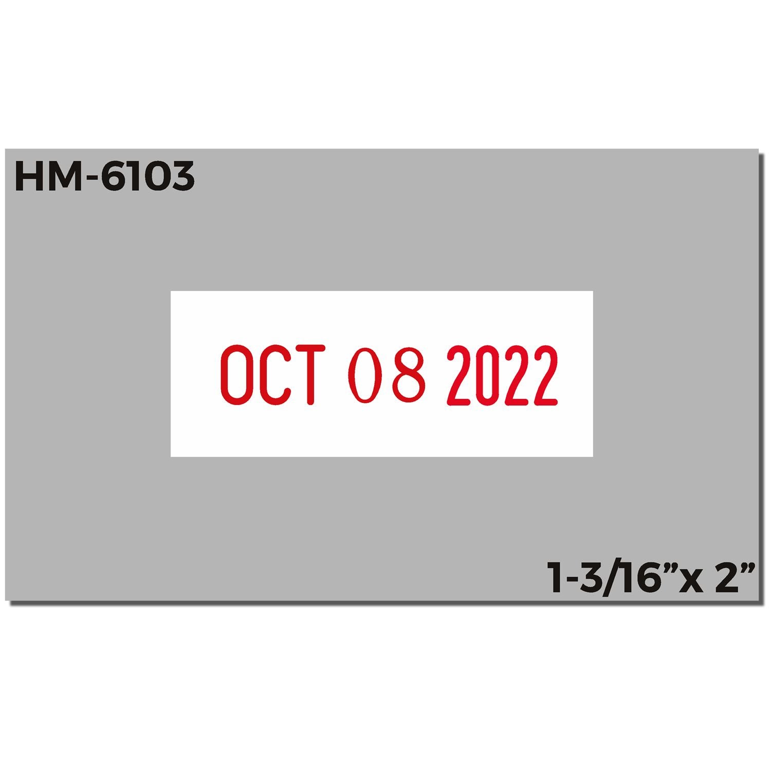 Shiny Heavy Duty Date Stamp 1-3/16 x 2