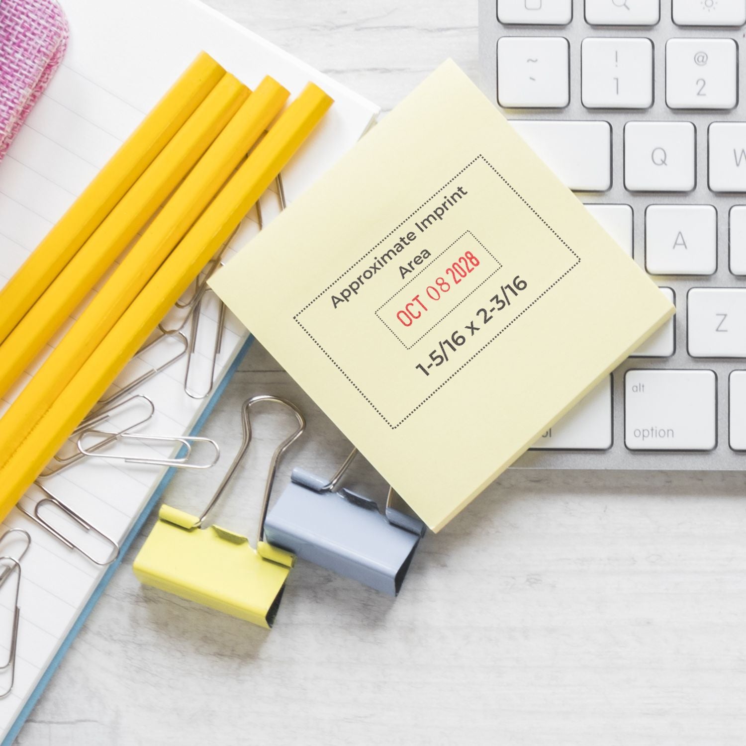 Shiny Heavy Duty Date Stamp 1-5/16 x 2-3/16