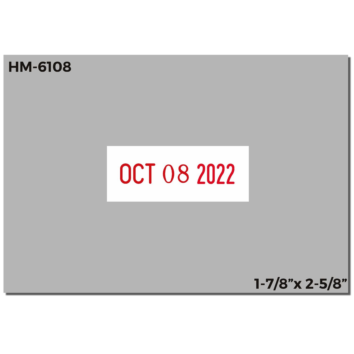 Shiny Heavy Duty Date Stamp 1-7/8 x 2-3/4