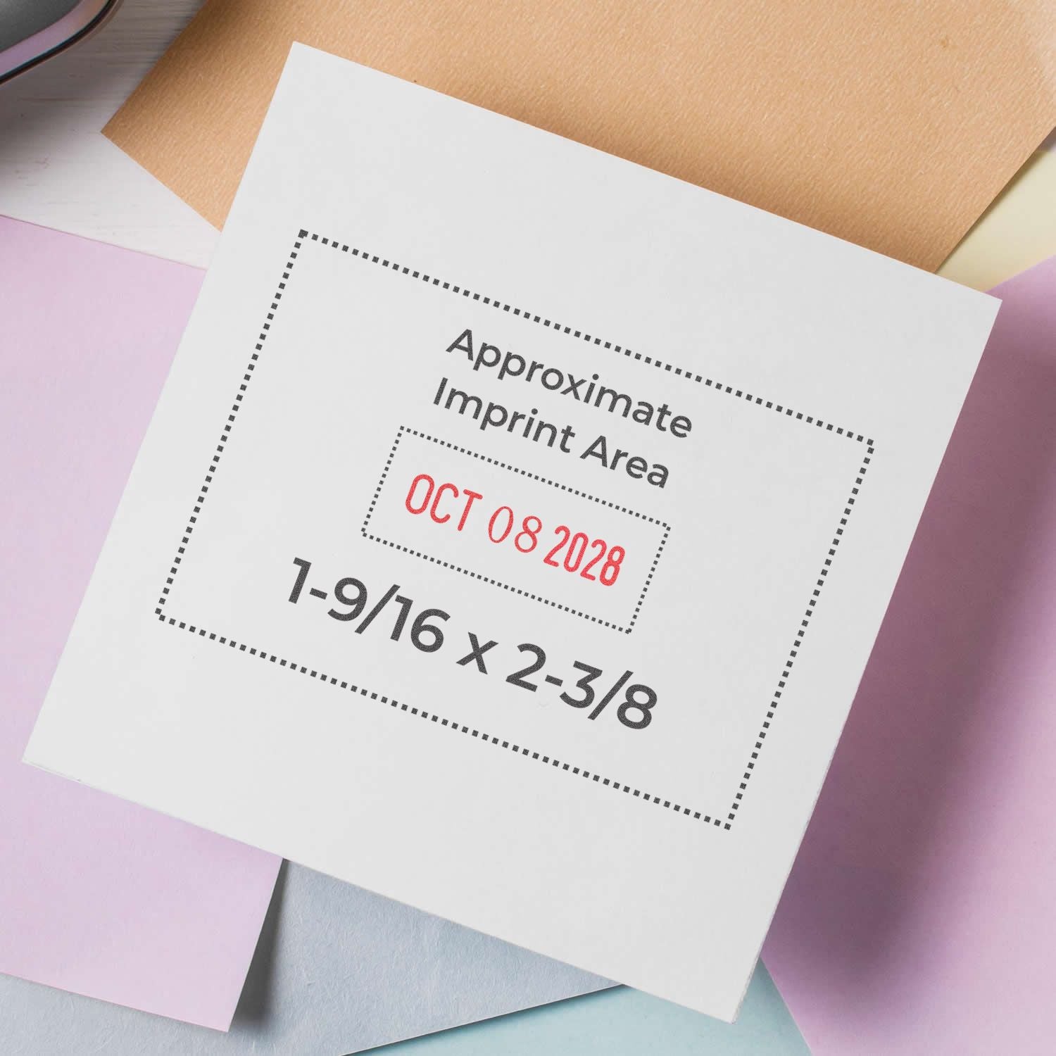 Shiny Heavy Duty Date Stamp 1-9/16 x 2-3/8
