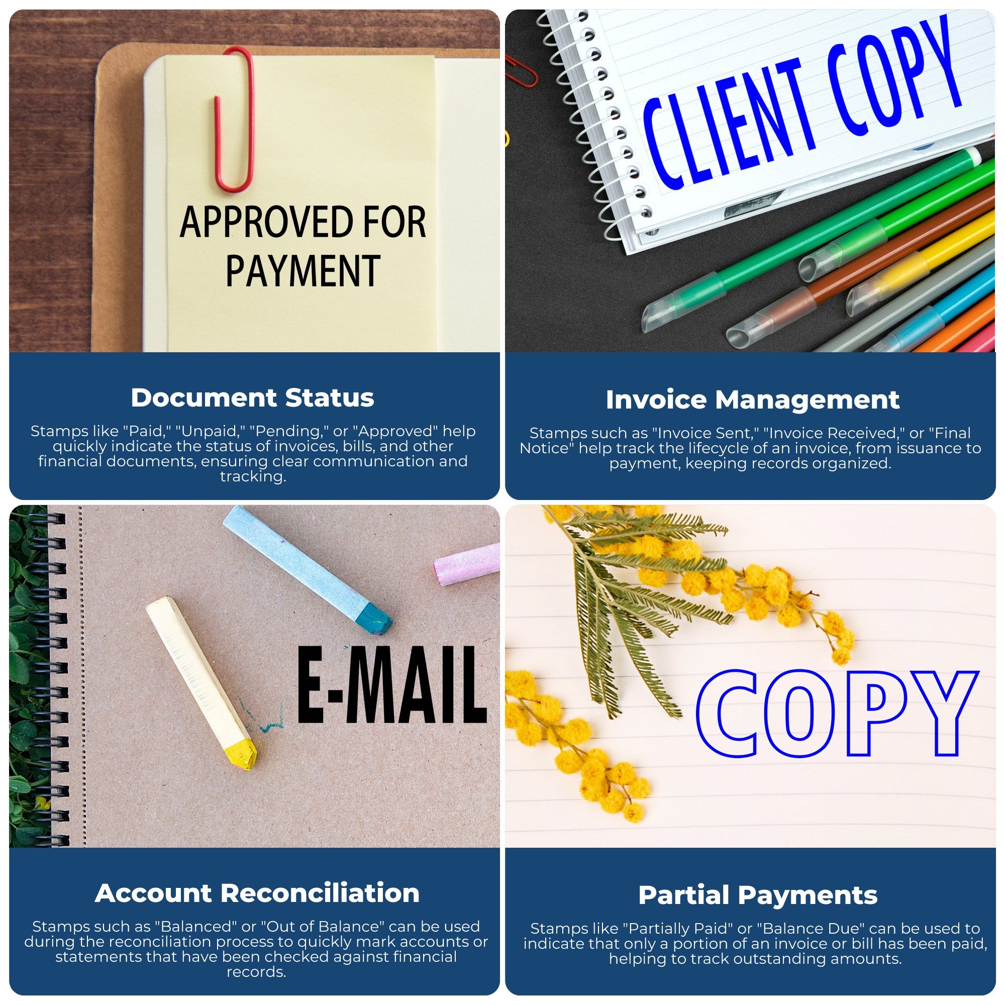 Large Self Inking For Deposit Only with Line Stamp