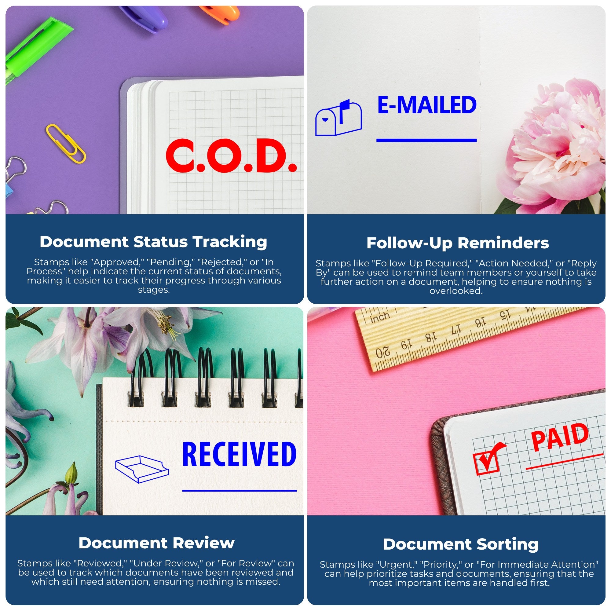 Self Inking Narrow Copy for your Information Stamp