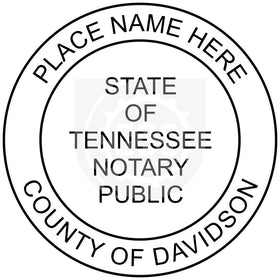 Tennessee Round Notary Stamp Imprint Example