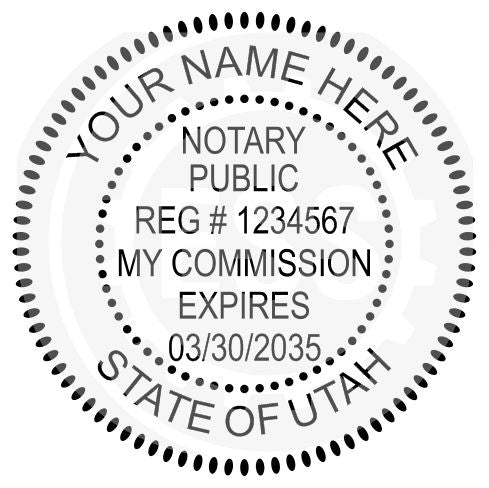 Utah Notary Seal Imprint Example