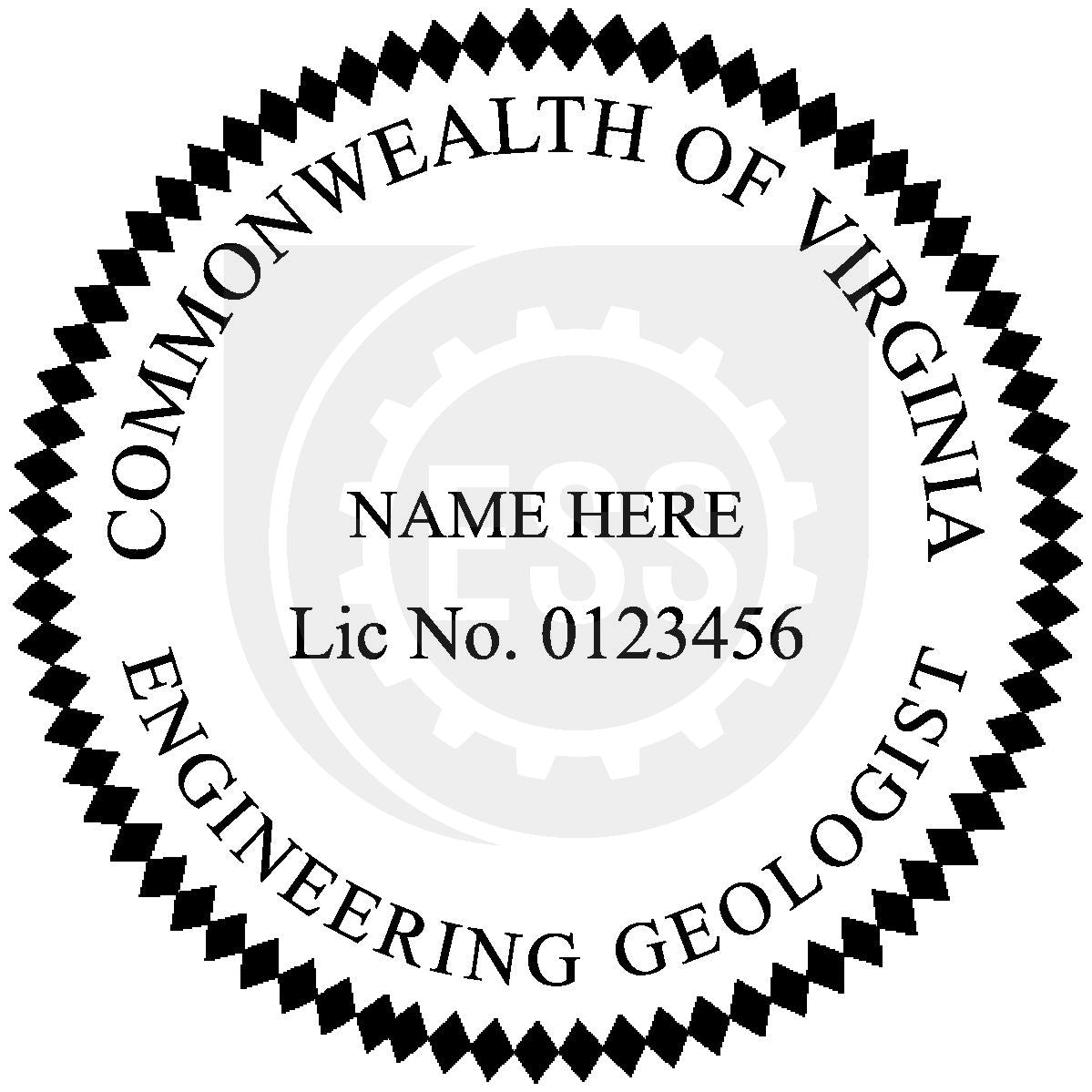 Virginia Engineering Geologist Seal Setup