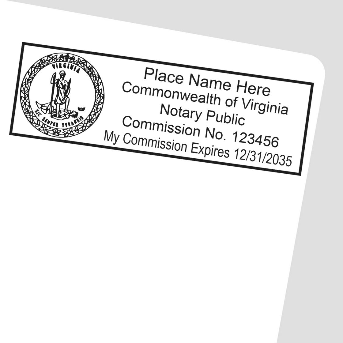 Virginia Notary Public Kit with Rubber Stamps