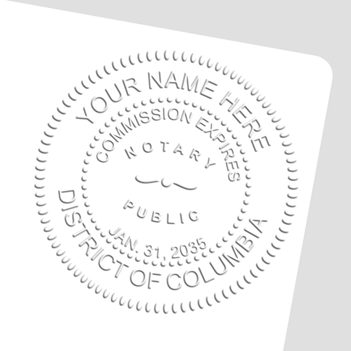 Soft District of Columbia Notary Stamp and Notary Seal Embosser Bundle