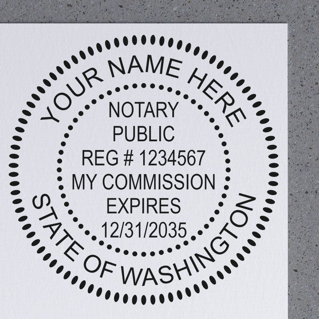 Soft Washington Notary Stamp and Notary Seal Embosser Bundle