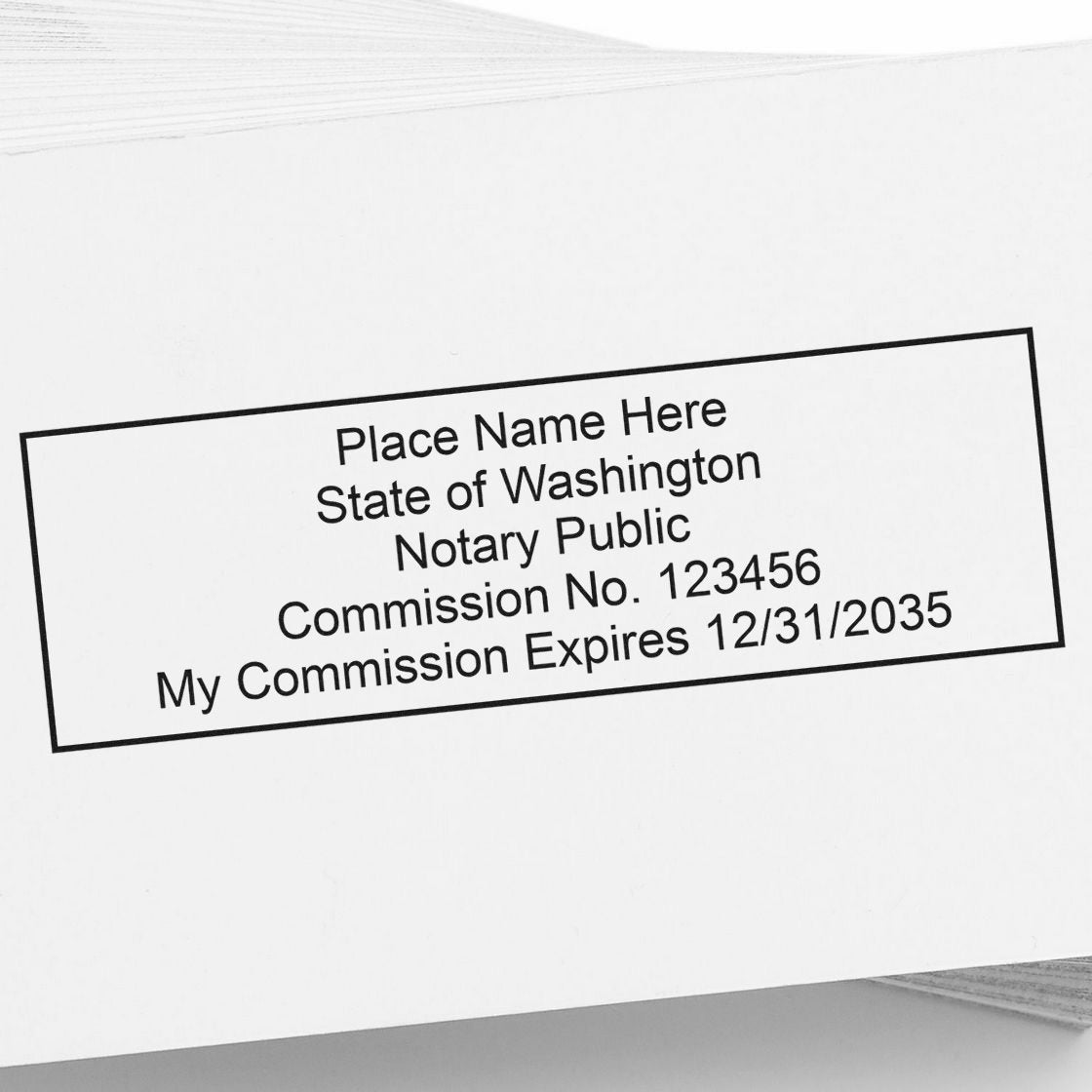 Washington Notary Stamp and Washington Notary Seal Bundle Kit with Soft Seal and Rectangular Wood Stamp