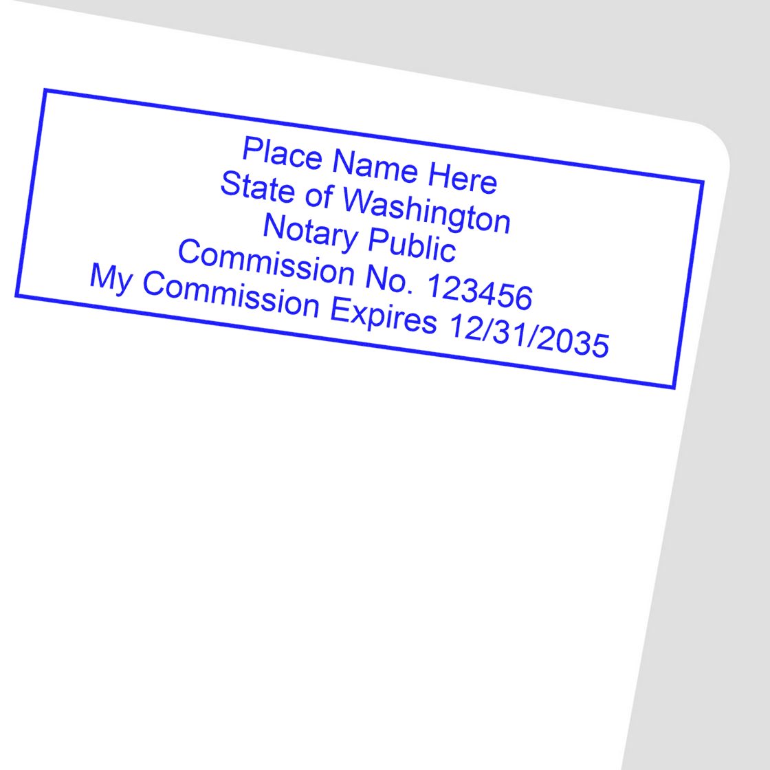 Rectangular Slim and Hybrid Seal Washington Notary Supply Stamp and Seal Kit