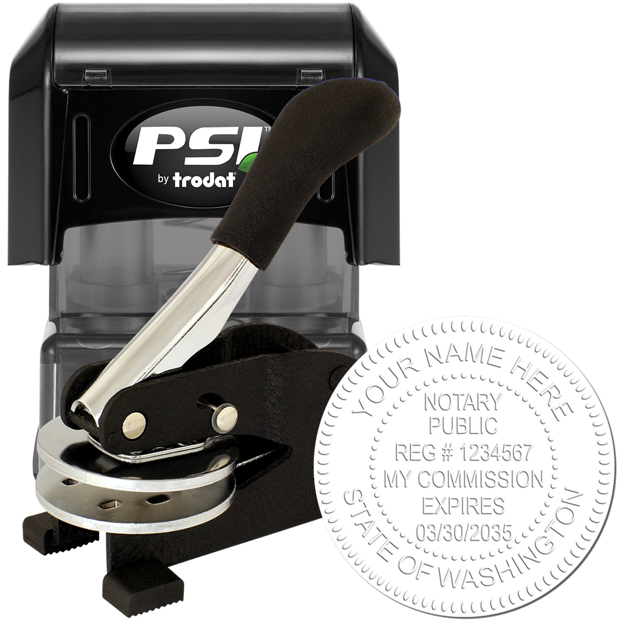 Washington Notary Seal and Washington Notary Stamp Kit, Desk Seal and Pre-Inked Notary Stamp