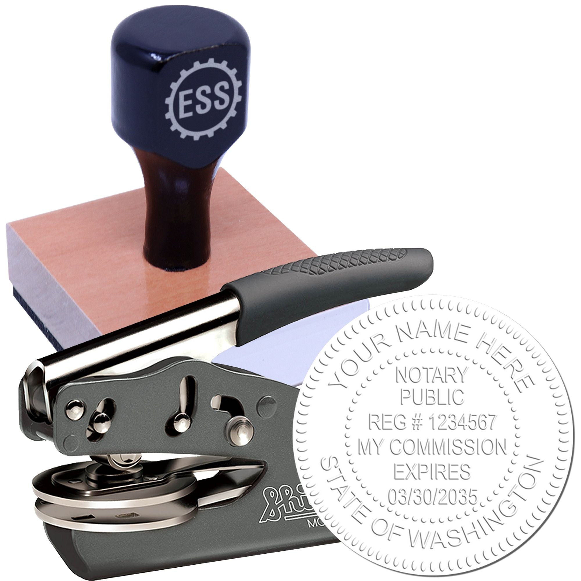 Washington Notary Supplies with Washington Notary Seal and Rubber Stamp Bundle Kit