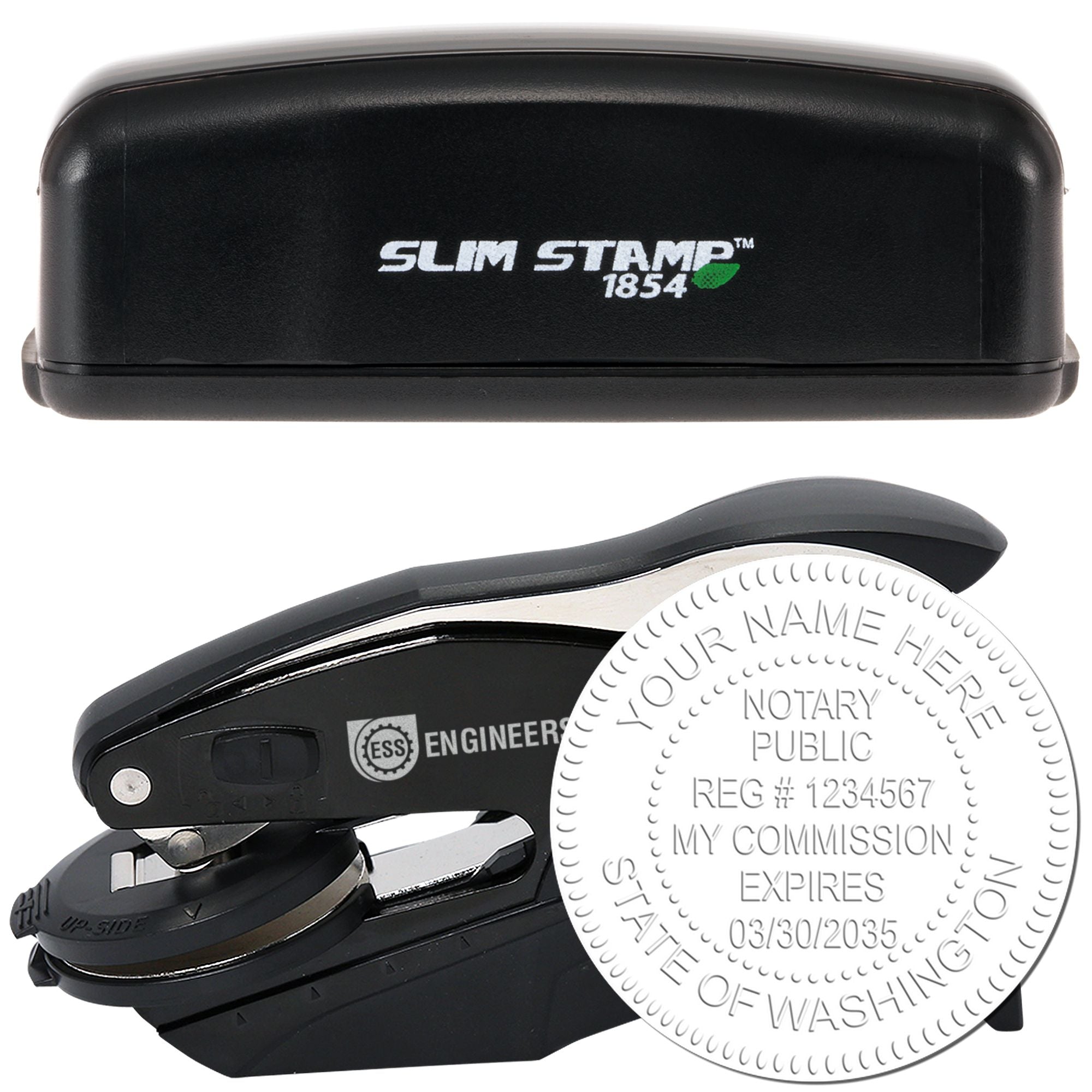 Rectangular Slim and Hybrid Seal Washington Notary Supply Stamp and Seal Kit