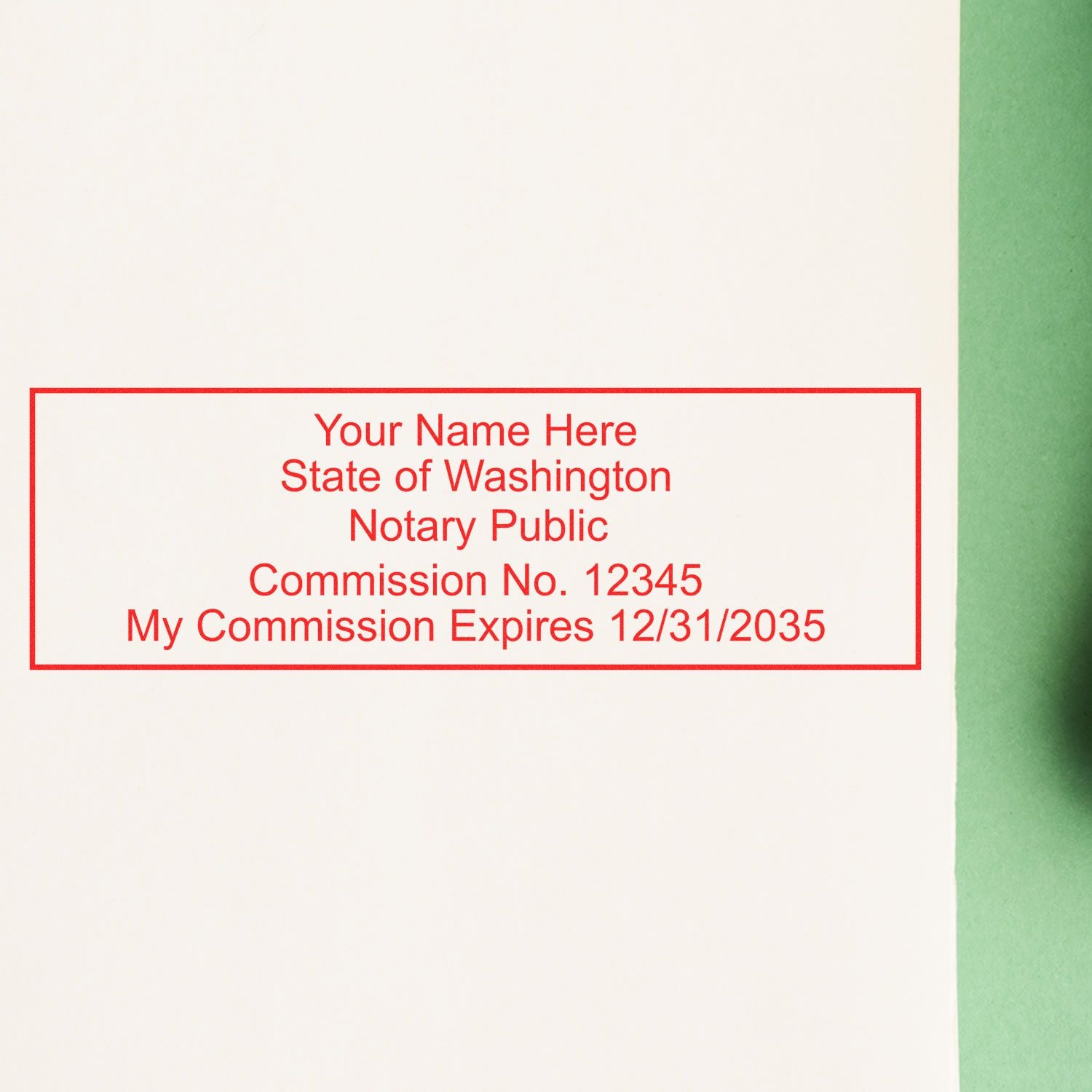 Soft Seal Washington Notary Embossing Seal with Rectangular MaxLight Rectangular MaxLight Notary Stamp Kit