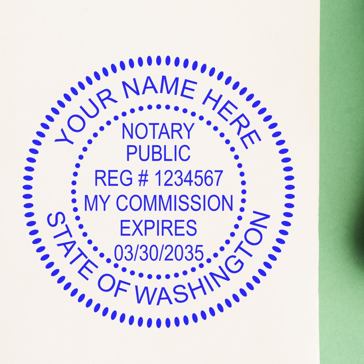 Washington Hybrid Notary Seal and WA Round Notary Stamp