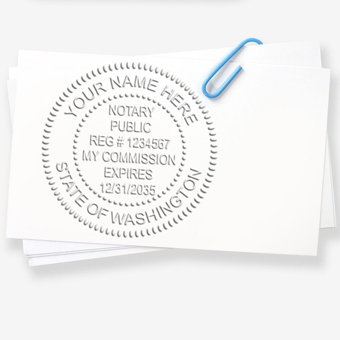 Soft Washington Notary Stamp and Notary Seal Embosser Bundle
