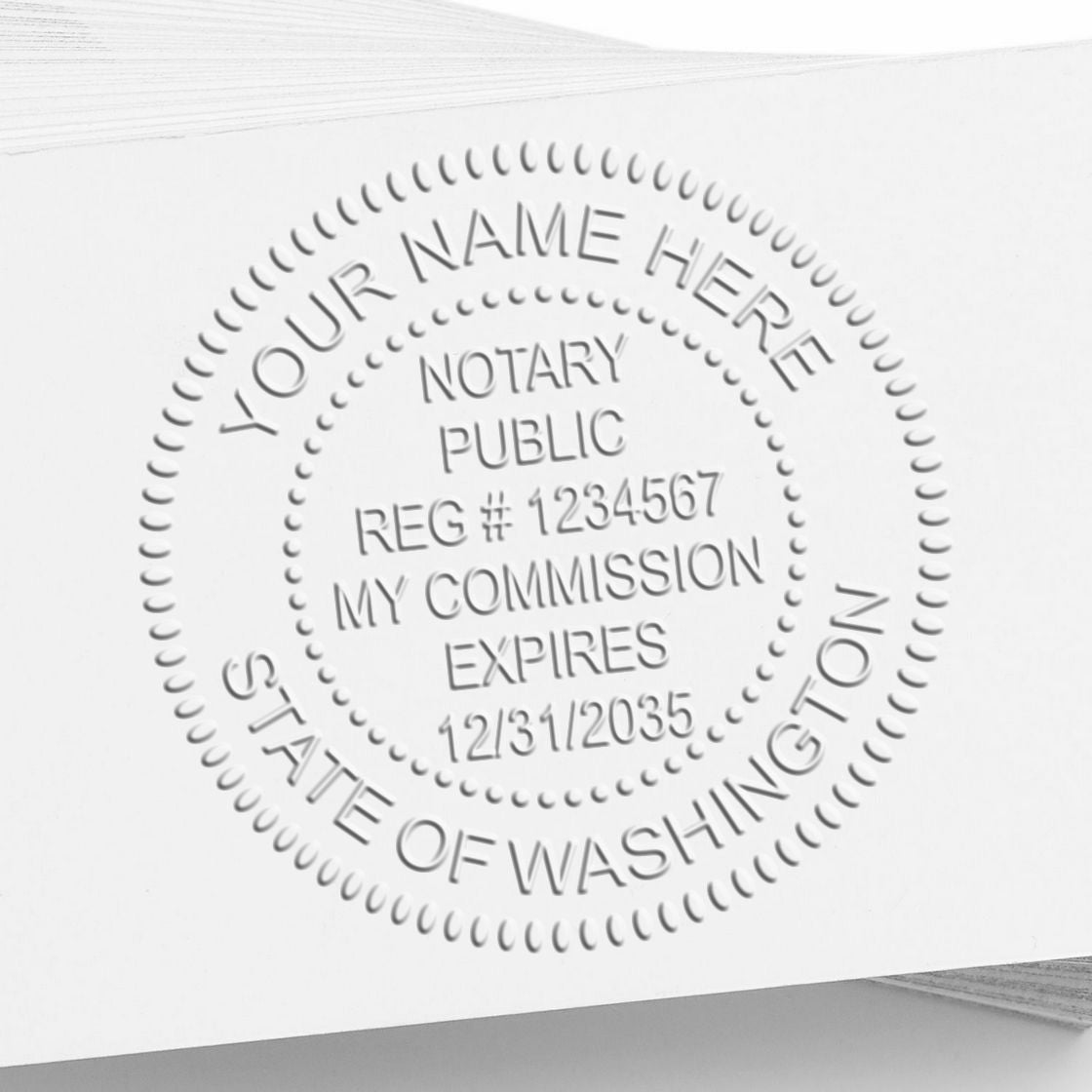 Washington Notary Desk Seal with Rectangular Self Inking Notary Stamp Bundle