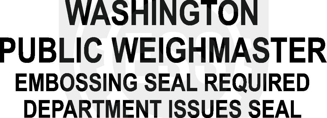 Washington Public Weighmaster Seal Setup
