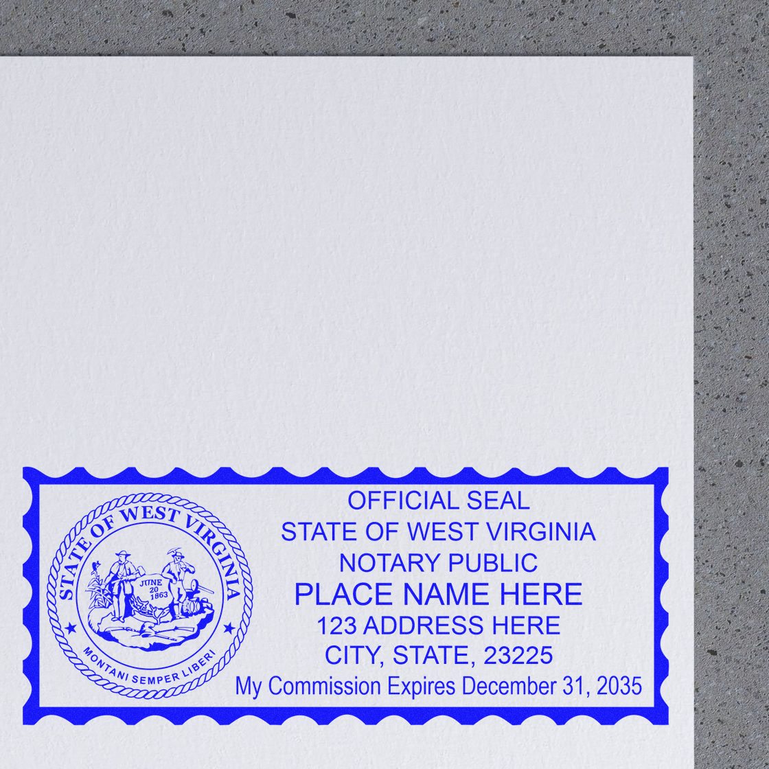 Soft Seal West Virginia Notary Embossing Seal with Rectangular MaxLight Rectangular MaxLight Notary Stamp Kit