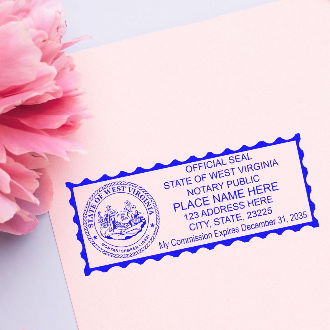 Rectangular Slim and Hybrid Seal West Virginia Notary Supply Stamp and Seal Kit