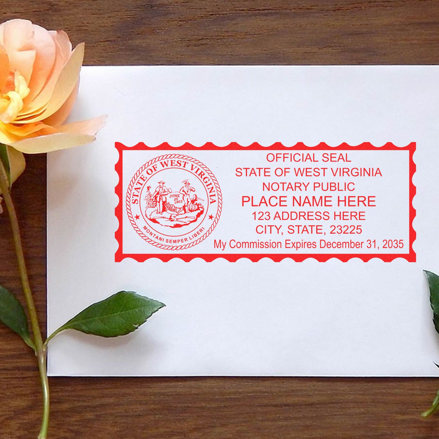 Rectangular Slim and Hybrid Seal West Virginia Notary Supply Stamp and Seal Kit