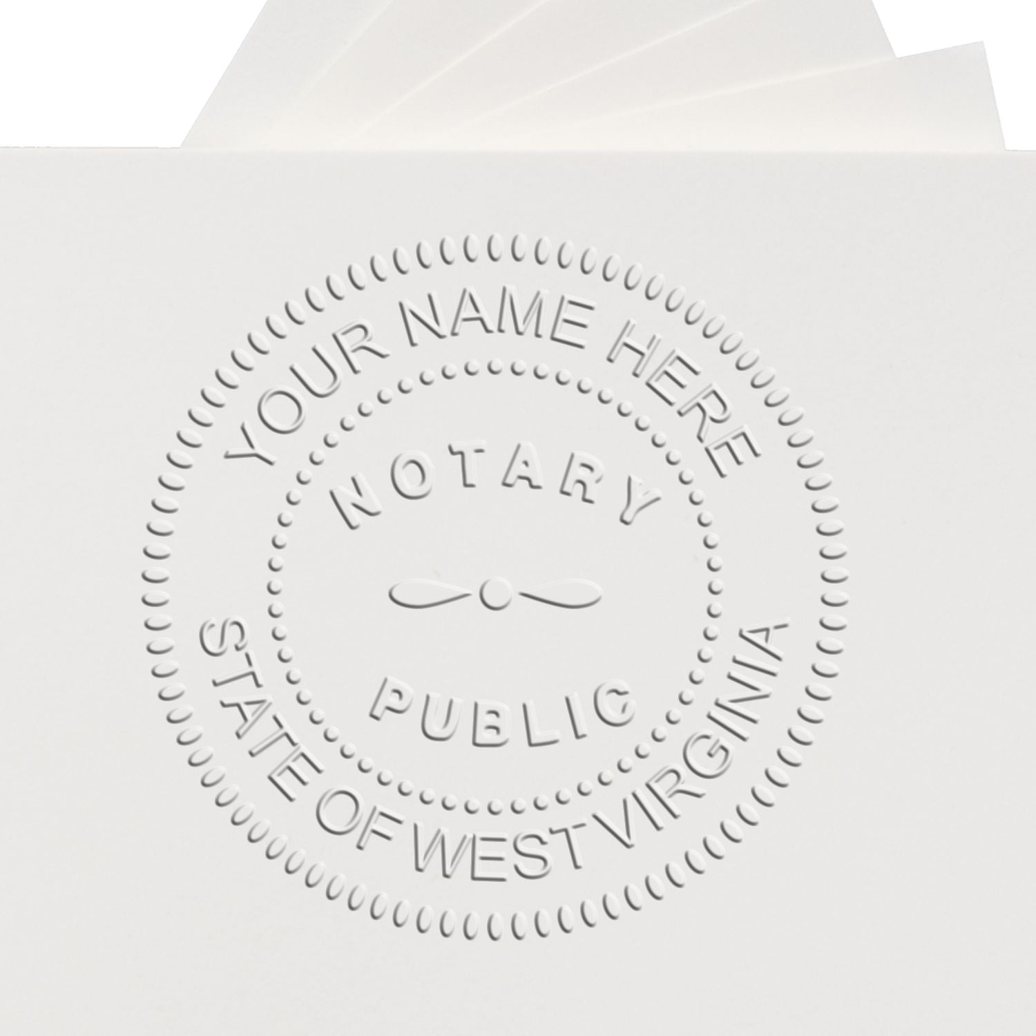 Soft Seal West Virginia Notary Embossing Seal with Rectangular MaxLight Rectangular MaxLight Notary Stamp Kit