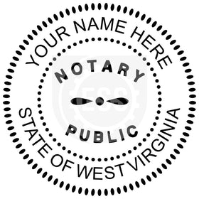 West Virginia Round Notary Stamp Imprint Example