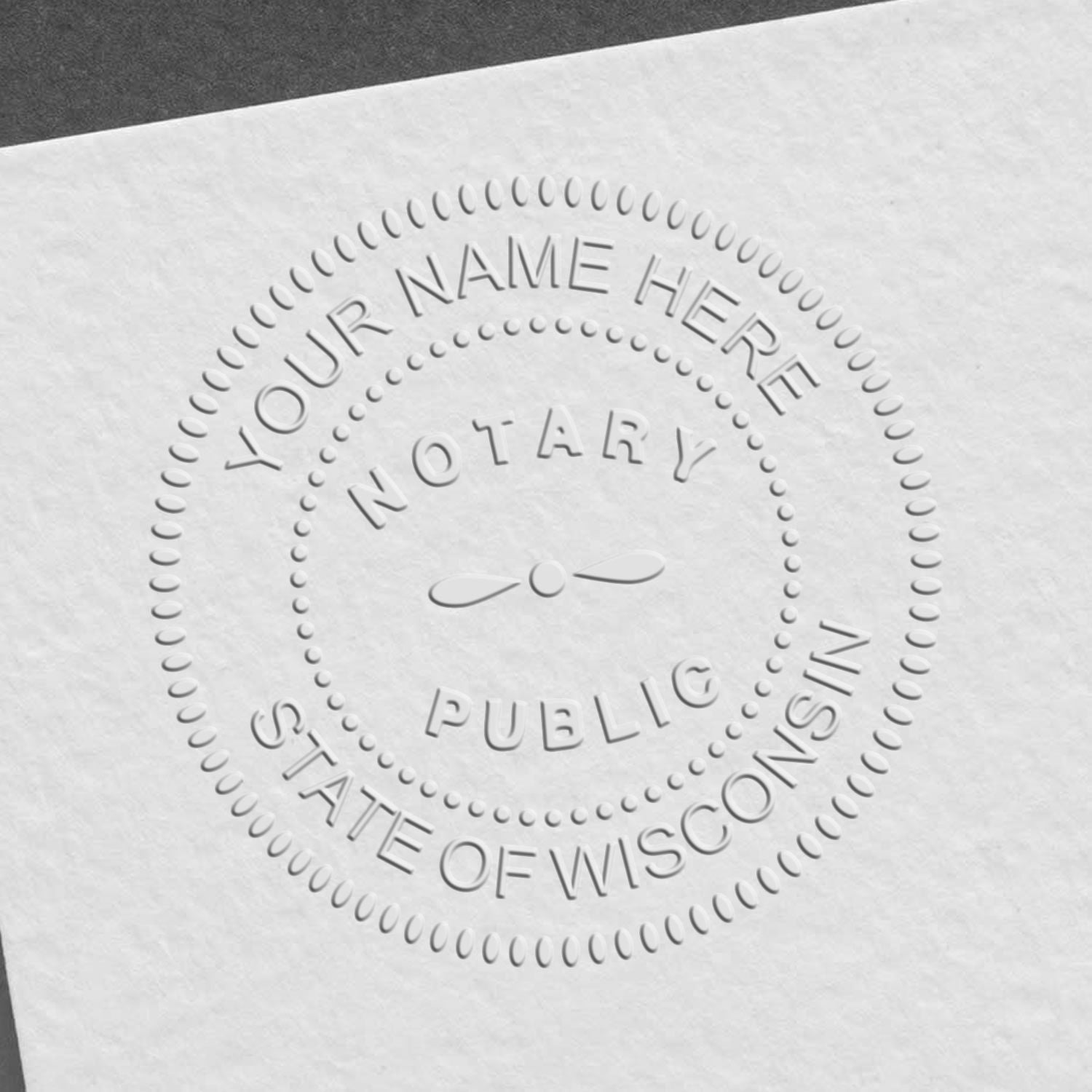 Wisconsin Soft Notary Supply Kit with Stamp and Notary Seal