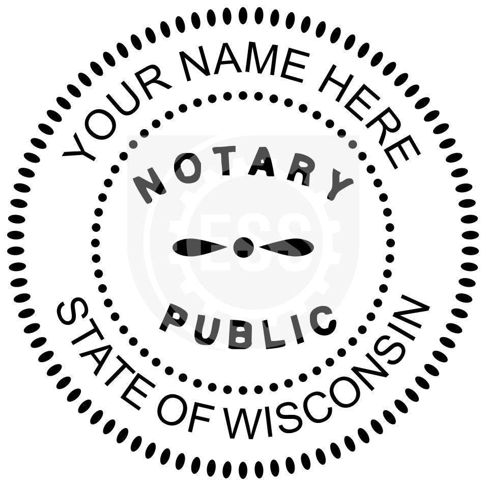 Wisconsin Notary Seal Imprint Example