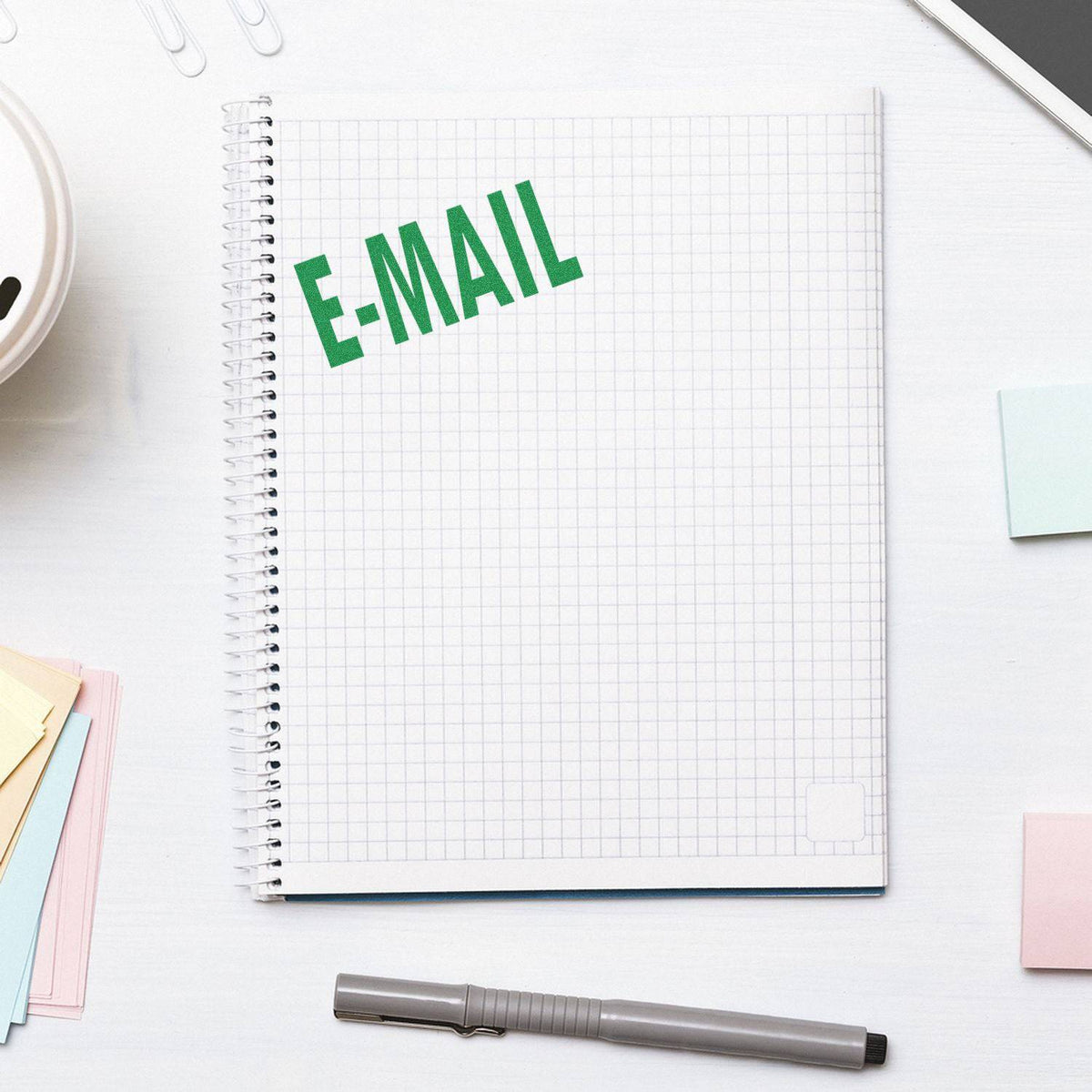 Large Pre-Inked E Mail Stamp In Use