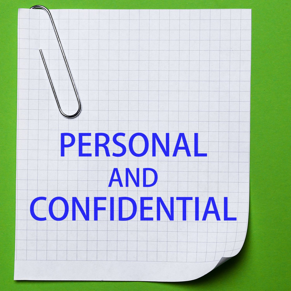 Large Pre-Inked Personal Confidential Stamp In Use Photo