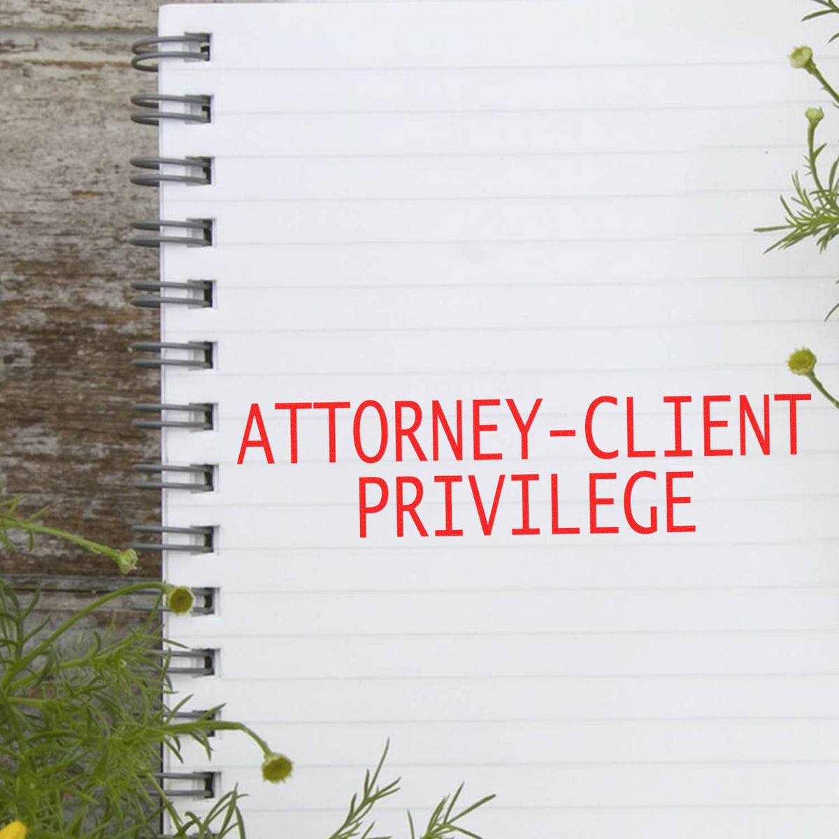 Large Pre Inked Attorney Client Privilege Stamp In Use Photo