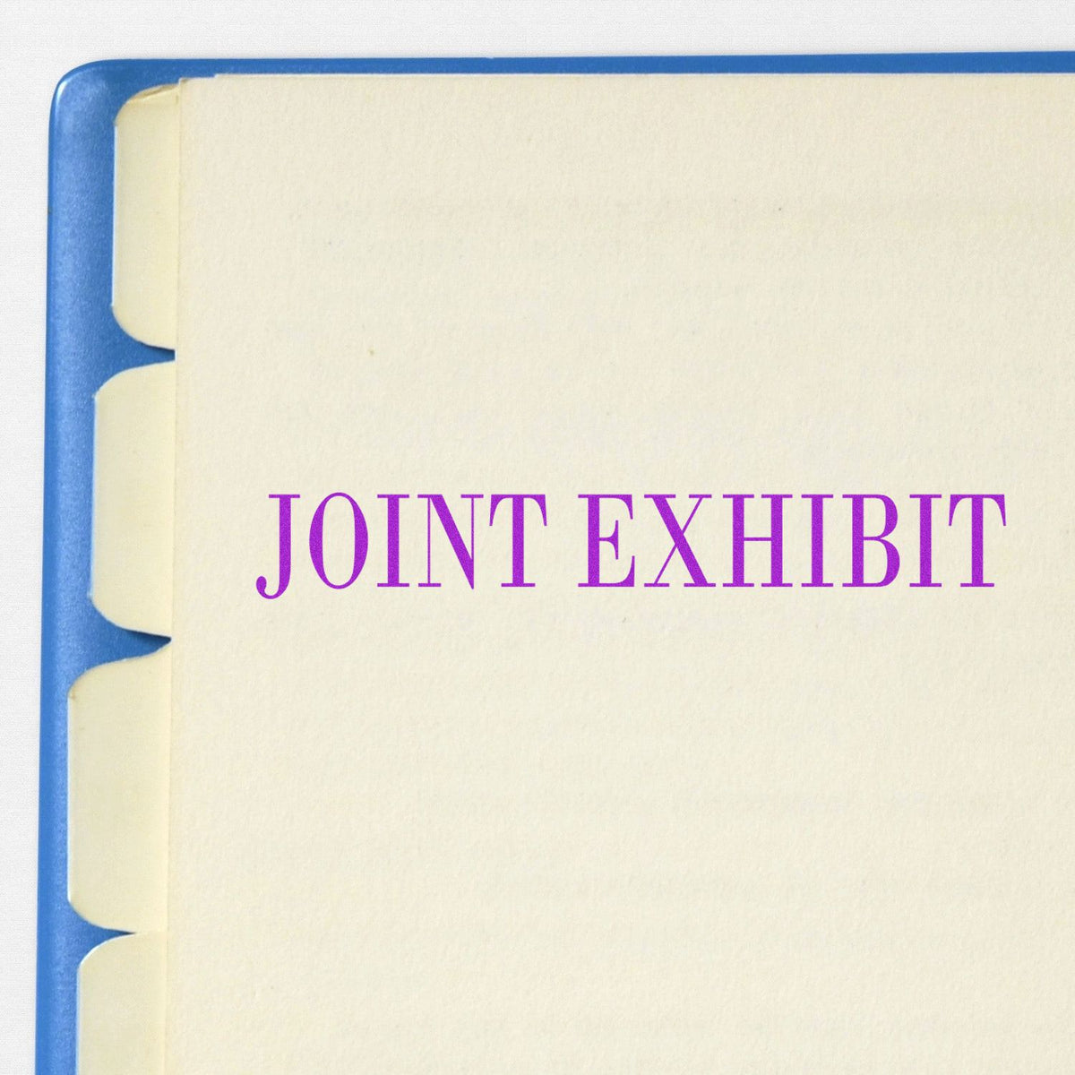 Large Pre-Inked Joint Exhibit Stamp In Use