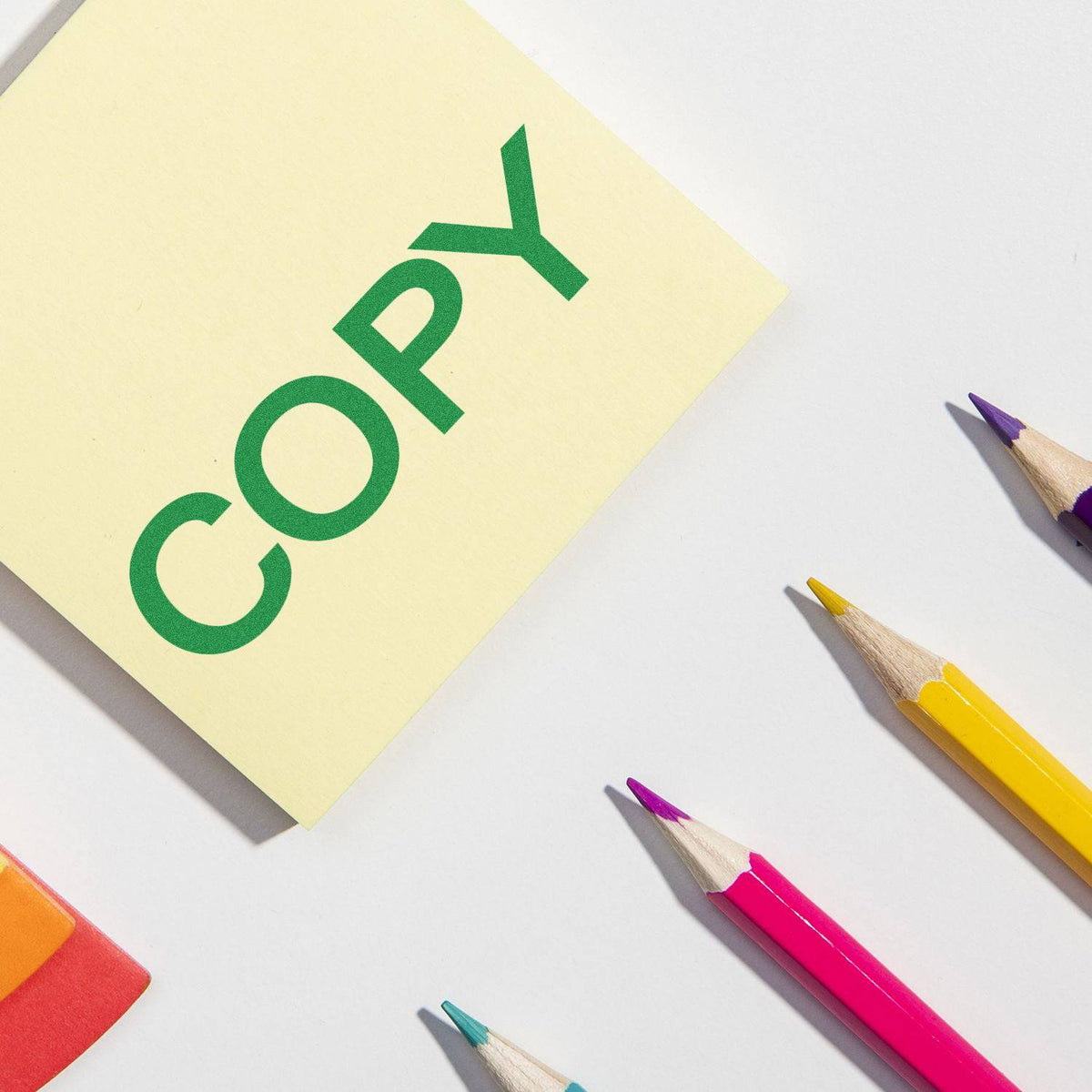 Large Pre-Inked Bold Copy Stamp In Use