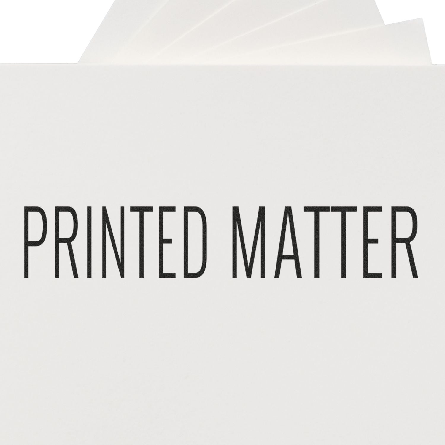 Large Pre-Inked Printed Matter Stamp imprinting PRINTED MATTER on white paper, showcasing clear and bold text.