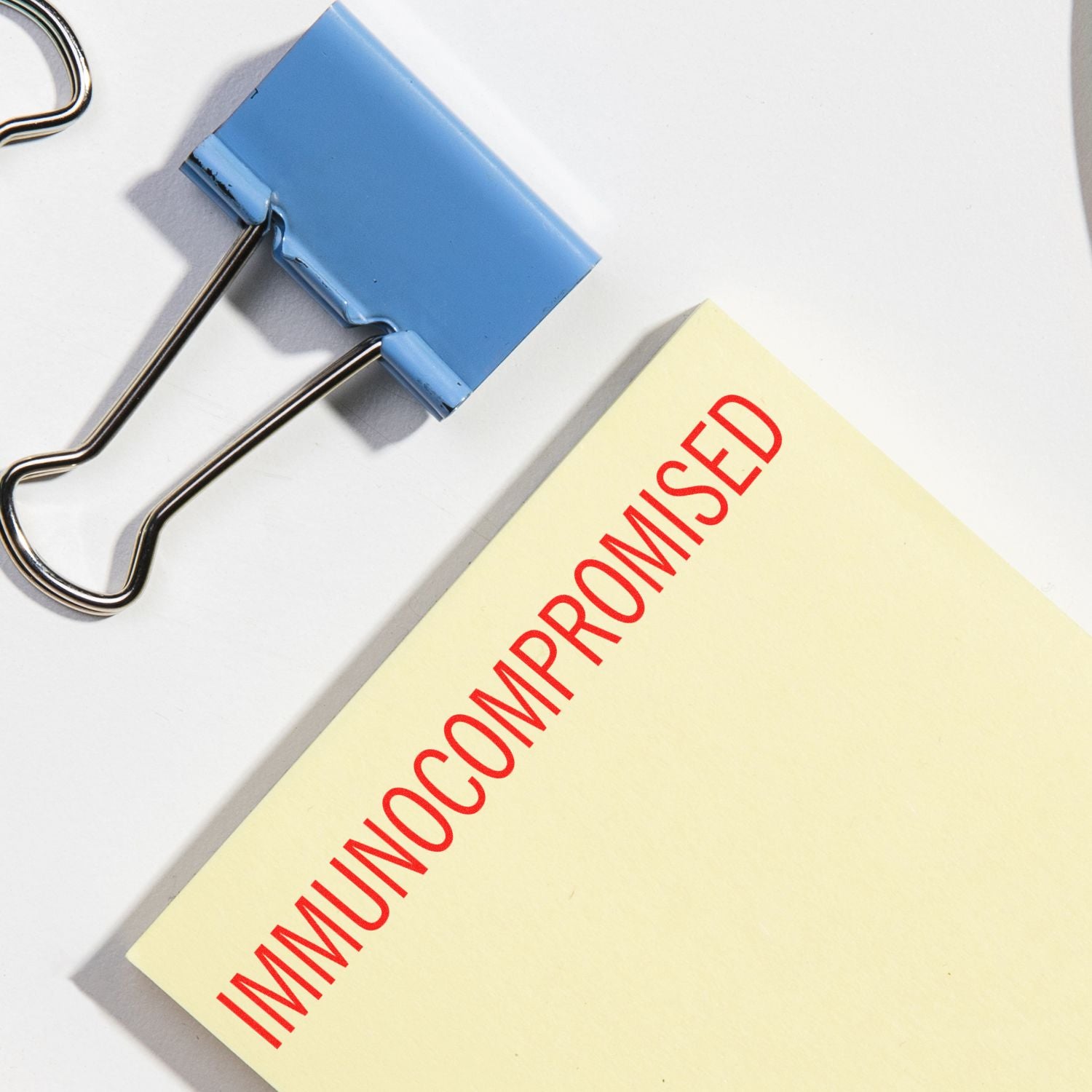 Large Self-Inking Immunocompromised Stamp In Use Photo