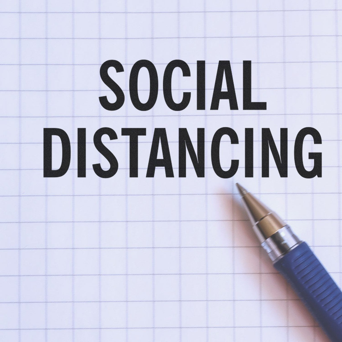 Large Self-Inking Social Distancing Stamp Lifestyle Photo