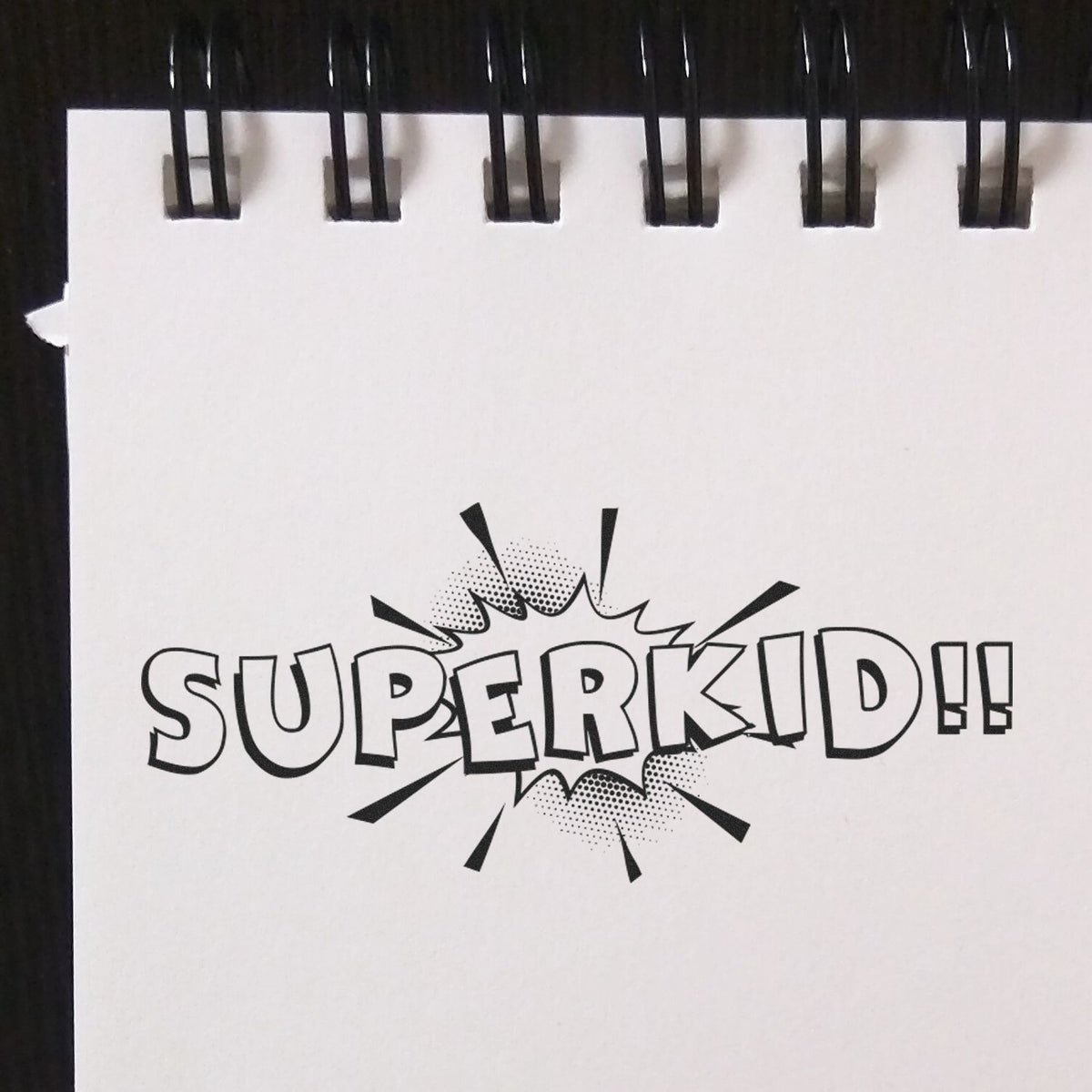 Large Pre-Inked Superkid Stamp Lifestyle Photo