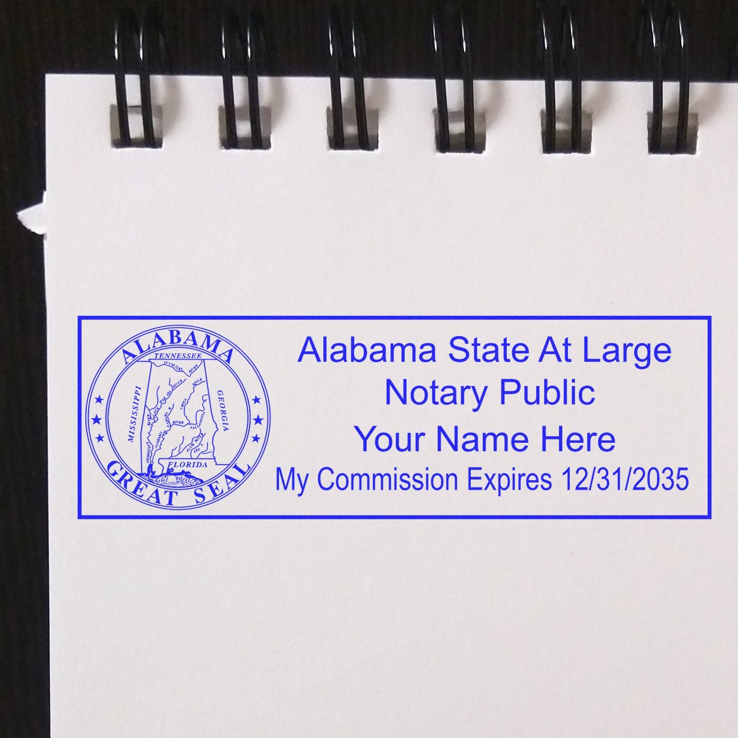 Super Slim Alabama Notary Public Stamp AL Notary Stamp ESS