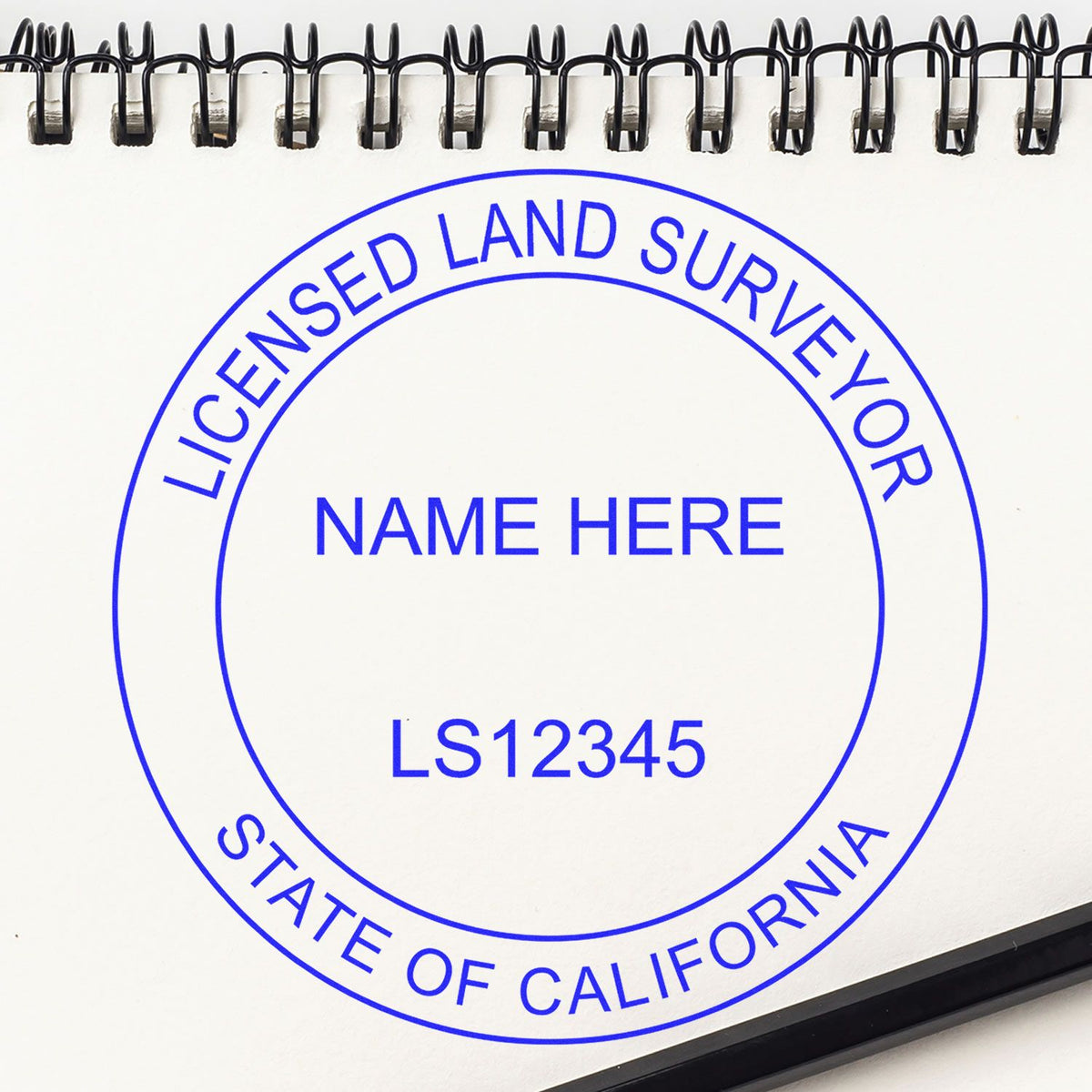 California Land Surveyor Seal Stamp In Use Photo