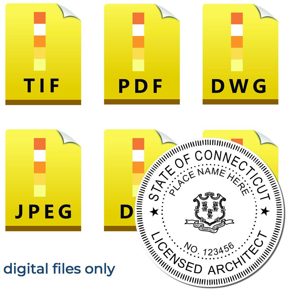 Digital Connecticut Architect Stamp, Electronic Seal for Connecticut Architect Main Image